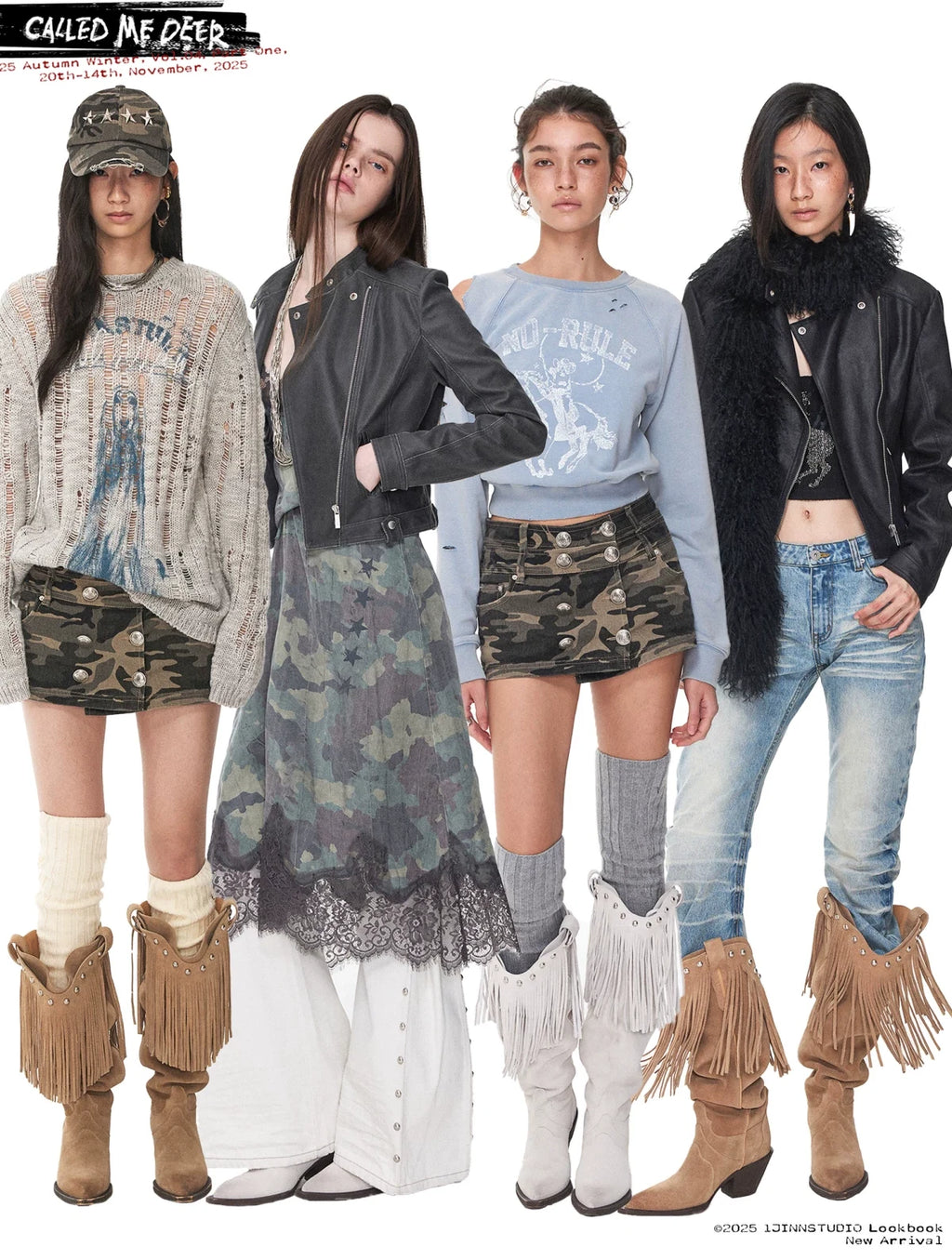 CAT-WHISKER STUDDED FLARED JEANS – 2colors