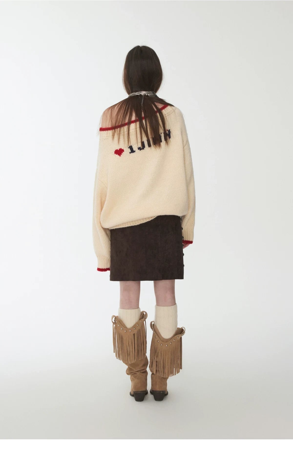 KNIGHT ICELANDIC WOOL OFF-SHOULDER SWEATER