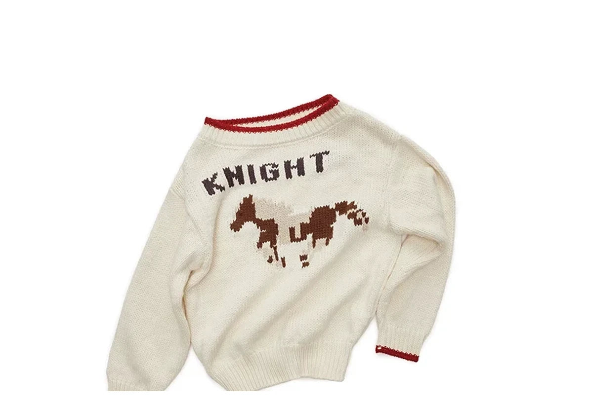 KNIGHT ICELANDIC WOOL OFF-SHOULDER SWEATER