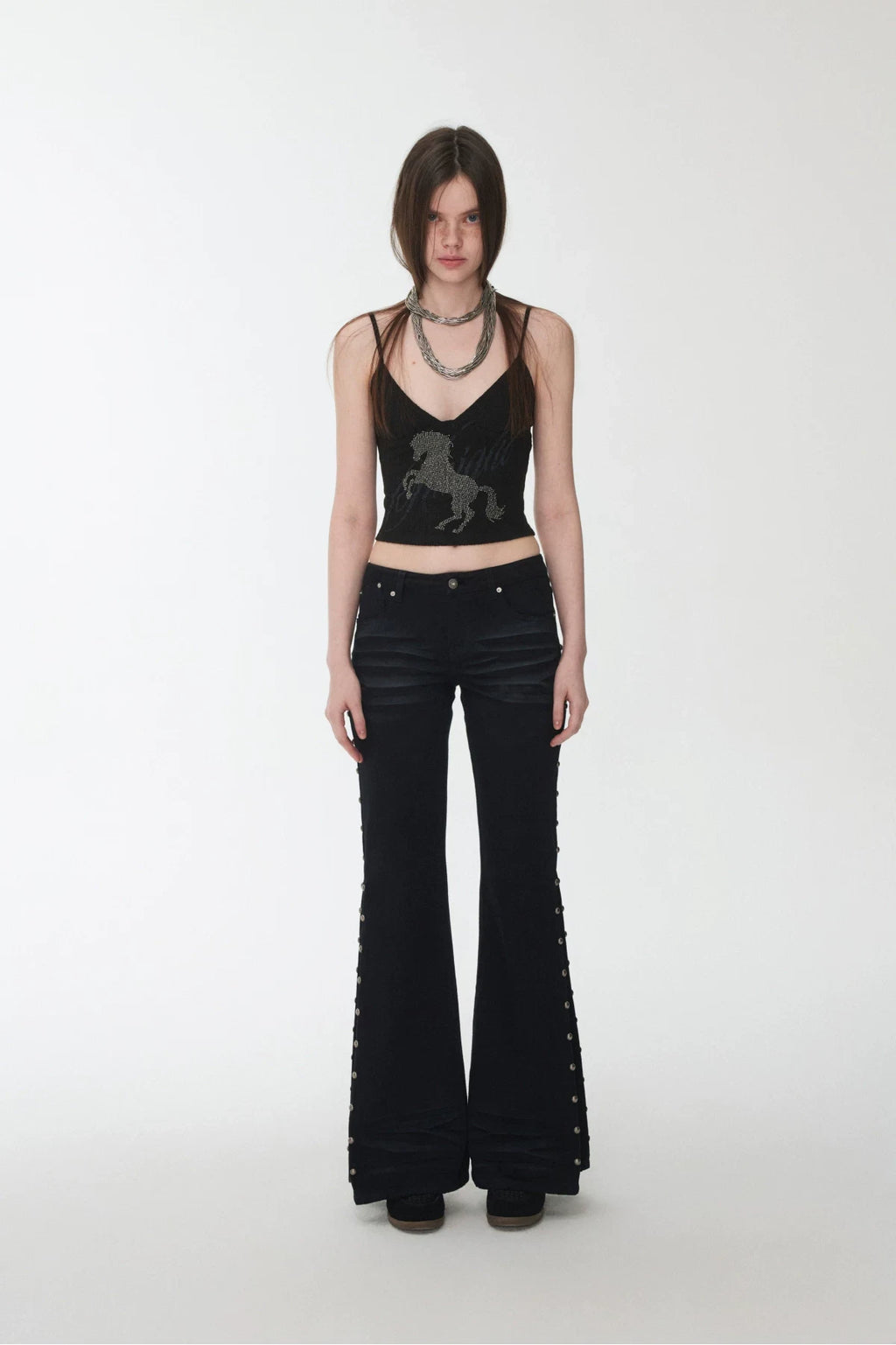 KNIGHT RHINESTONE CABLE-KNIT CAMI – 3colors
