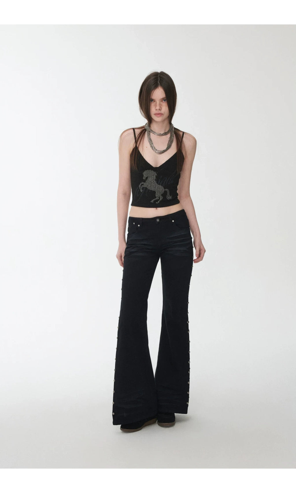 KNIGHT RHINESTONE CABLE-KNIT CAMI – 3colors