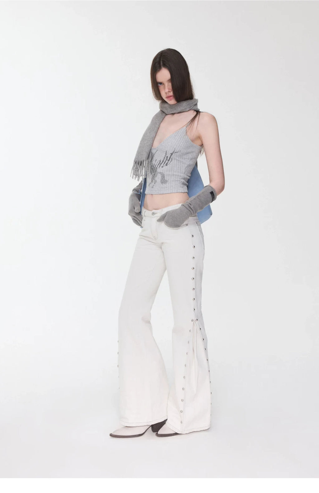 KNIGHT RHINESTONE CABLE-KNIT CAMI – 3colors