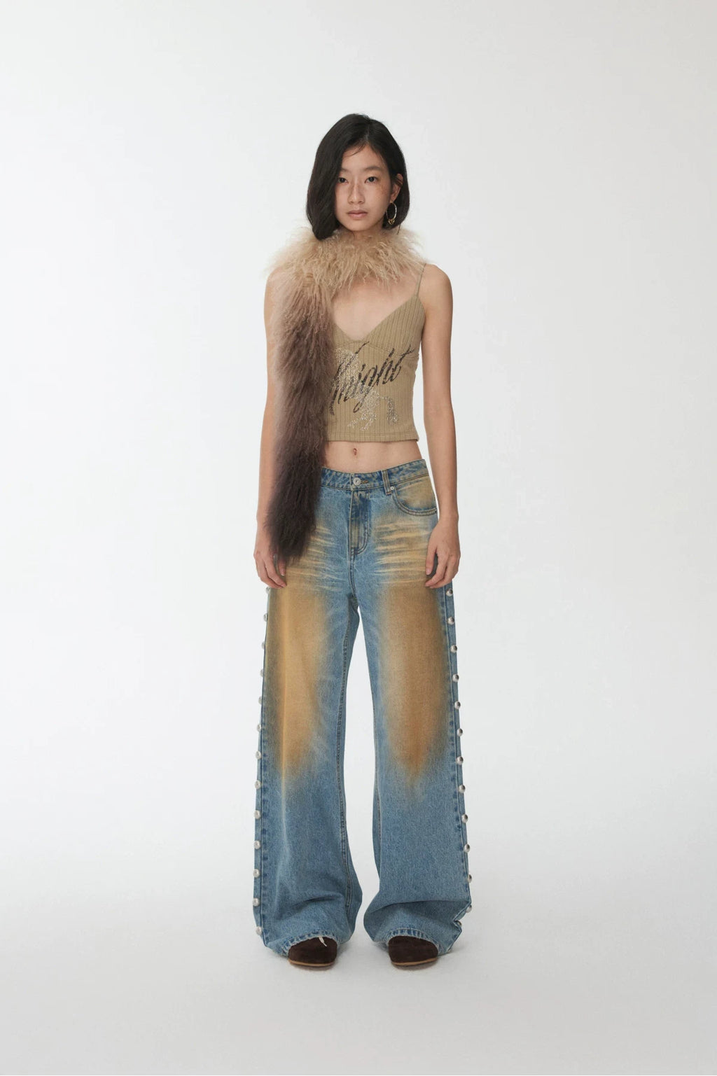 KNIGHT RHINESTONE CABLE-KNIT CAMI – 3colors
