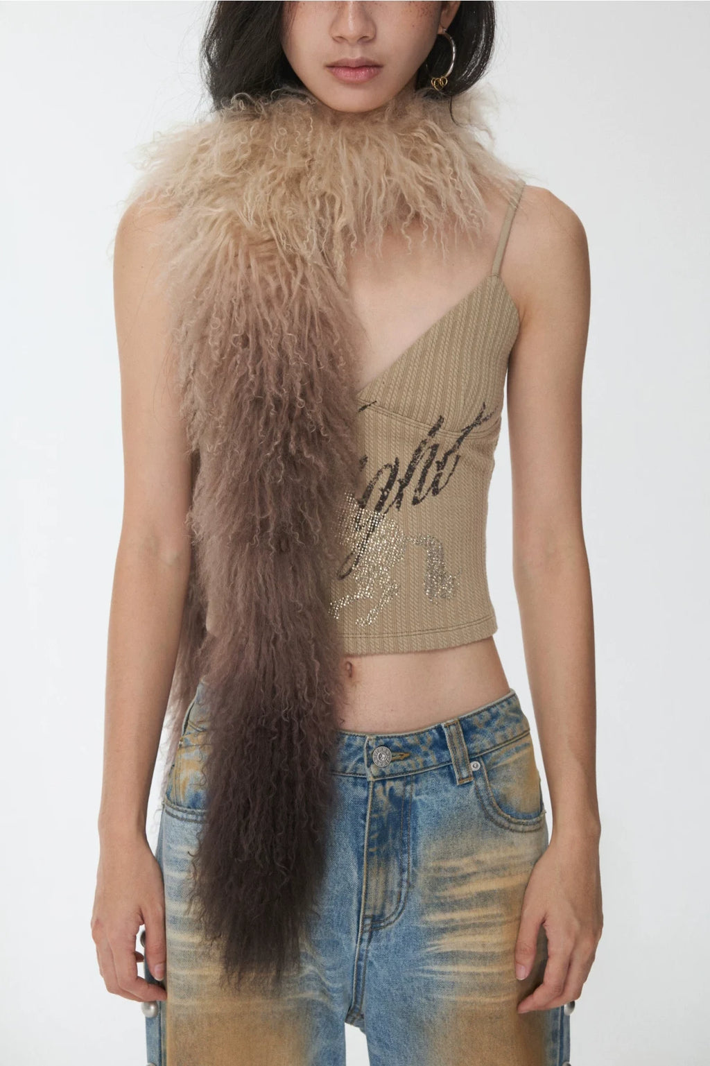 KNIGHT RHINESTONE CABLE-KNIT CAMI – 3colors