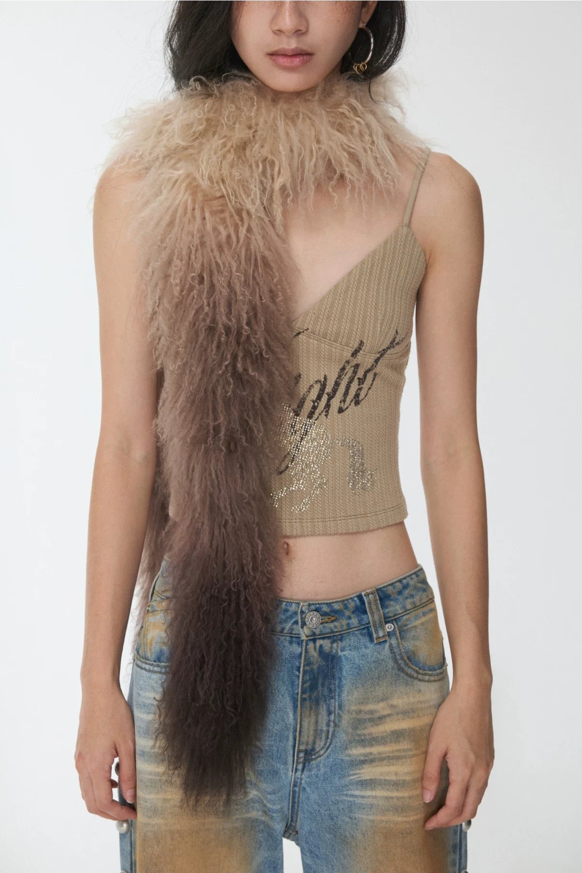 KNIGHT RHINESTONE CABLE-KNIT CAMI – 3colors