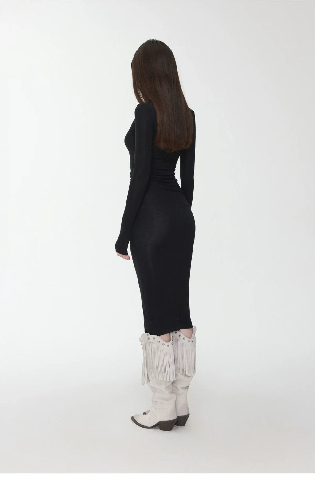 KNIGHT RHINESTONE FUNNEL-NECK TOP & DRESS – 7styles