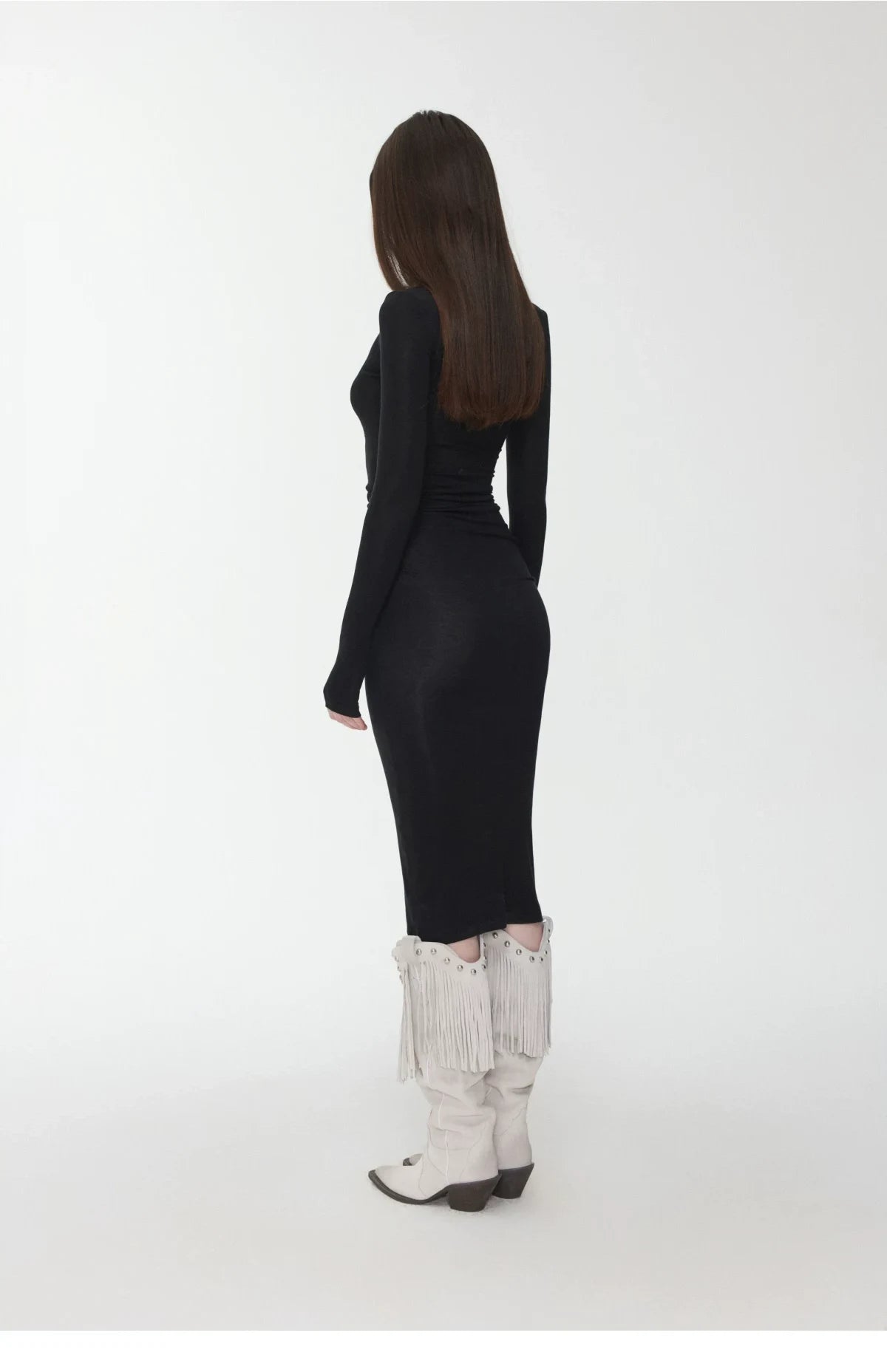 KNIGHT RHINESTONE FUNNEL-NECK TOP & DRESS – 7styles