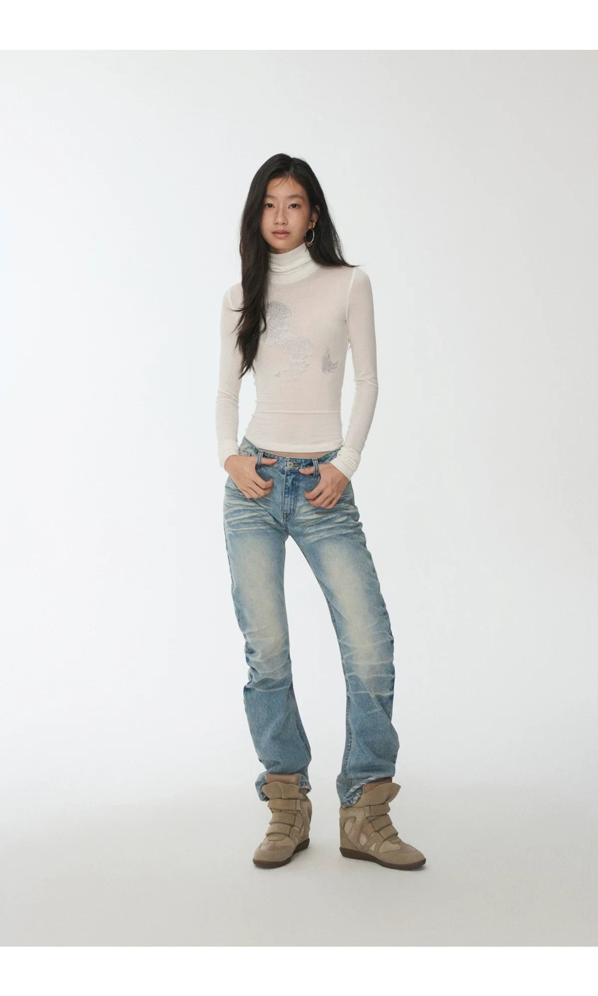 KNIGHT RHINESTONE FUNNEL-NECK TOP & DRESS – 7styles