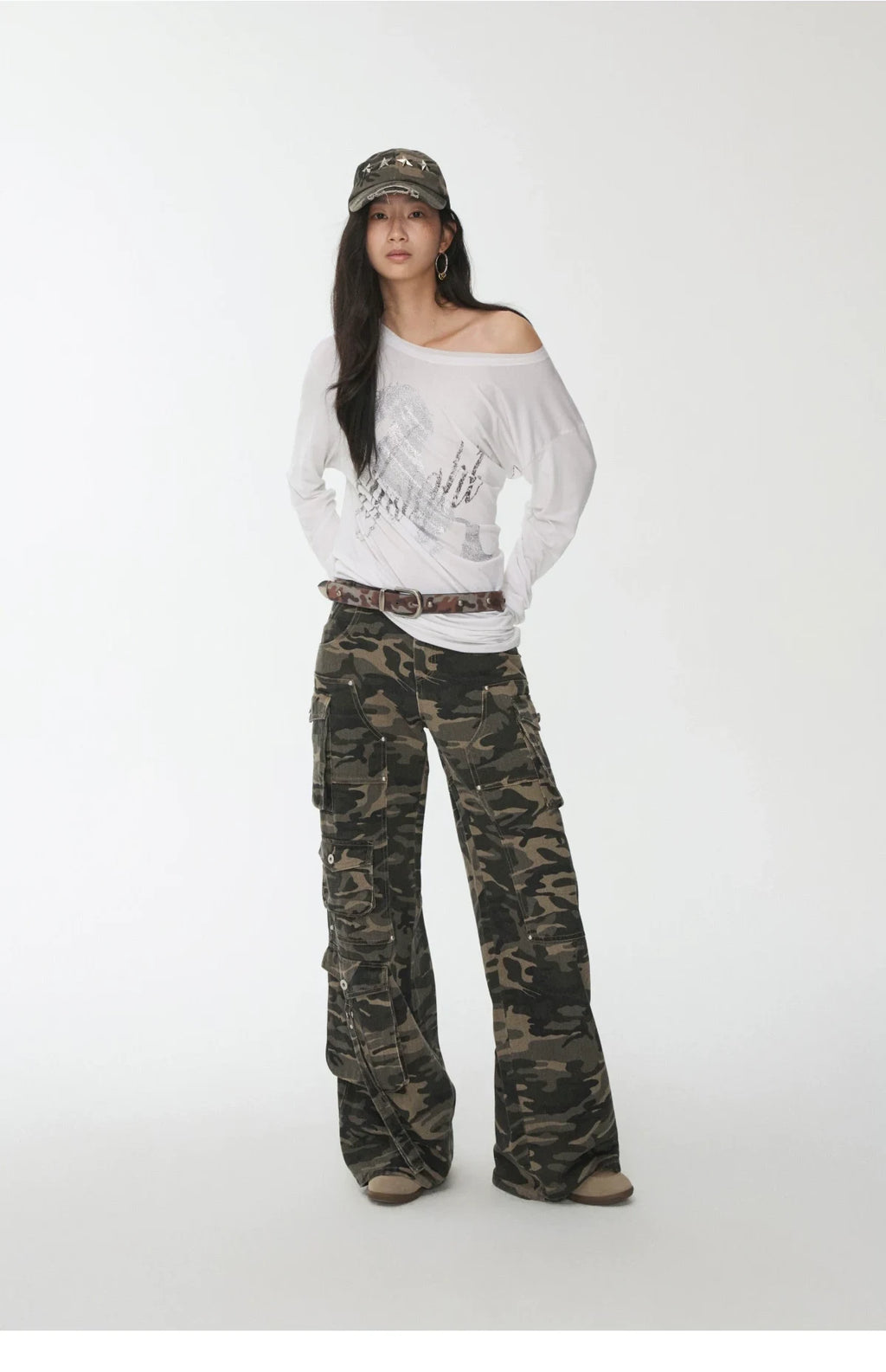 KNIGHT RHINESTONE OFF-SHOULDER LONG-SLEEVE TOP – 3colors