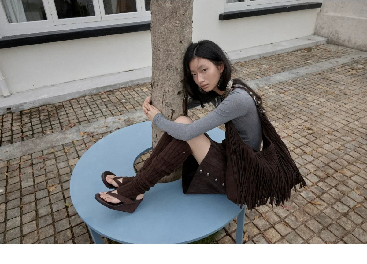 MERINO WOOL OVER-KNEE LEG WARMERS – 5colors