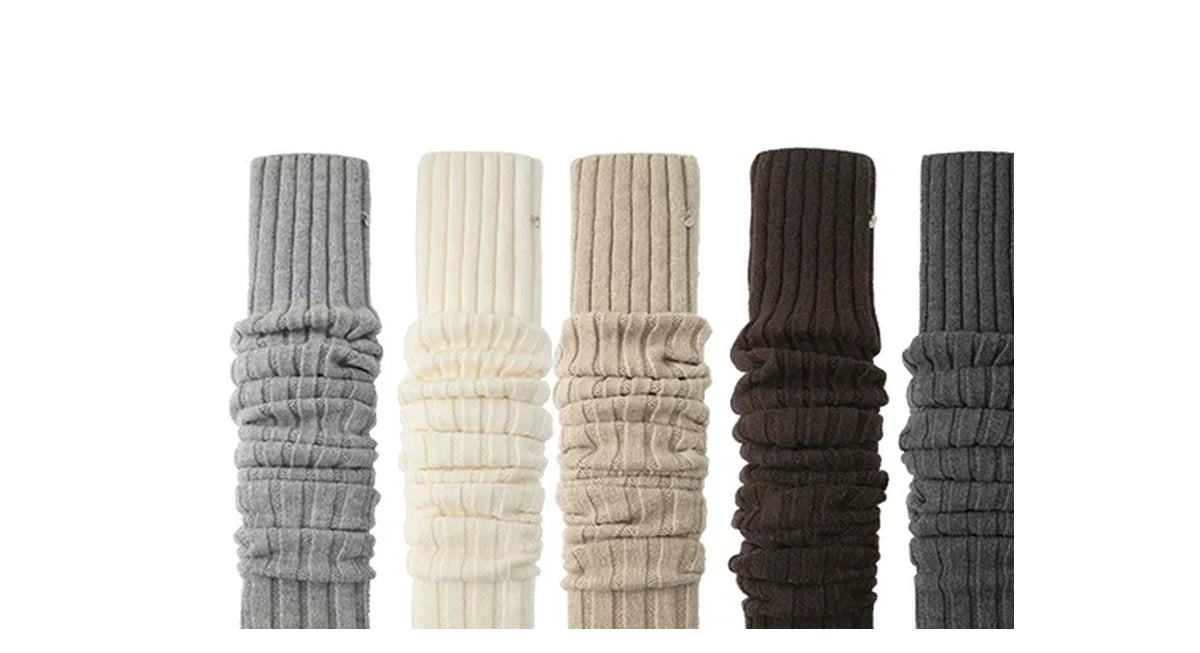 MERINO WOOL OVER-KNEE LEG WARMERS – 5colors
