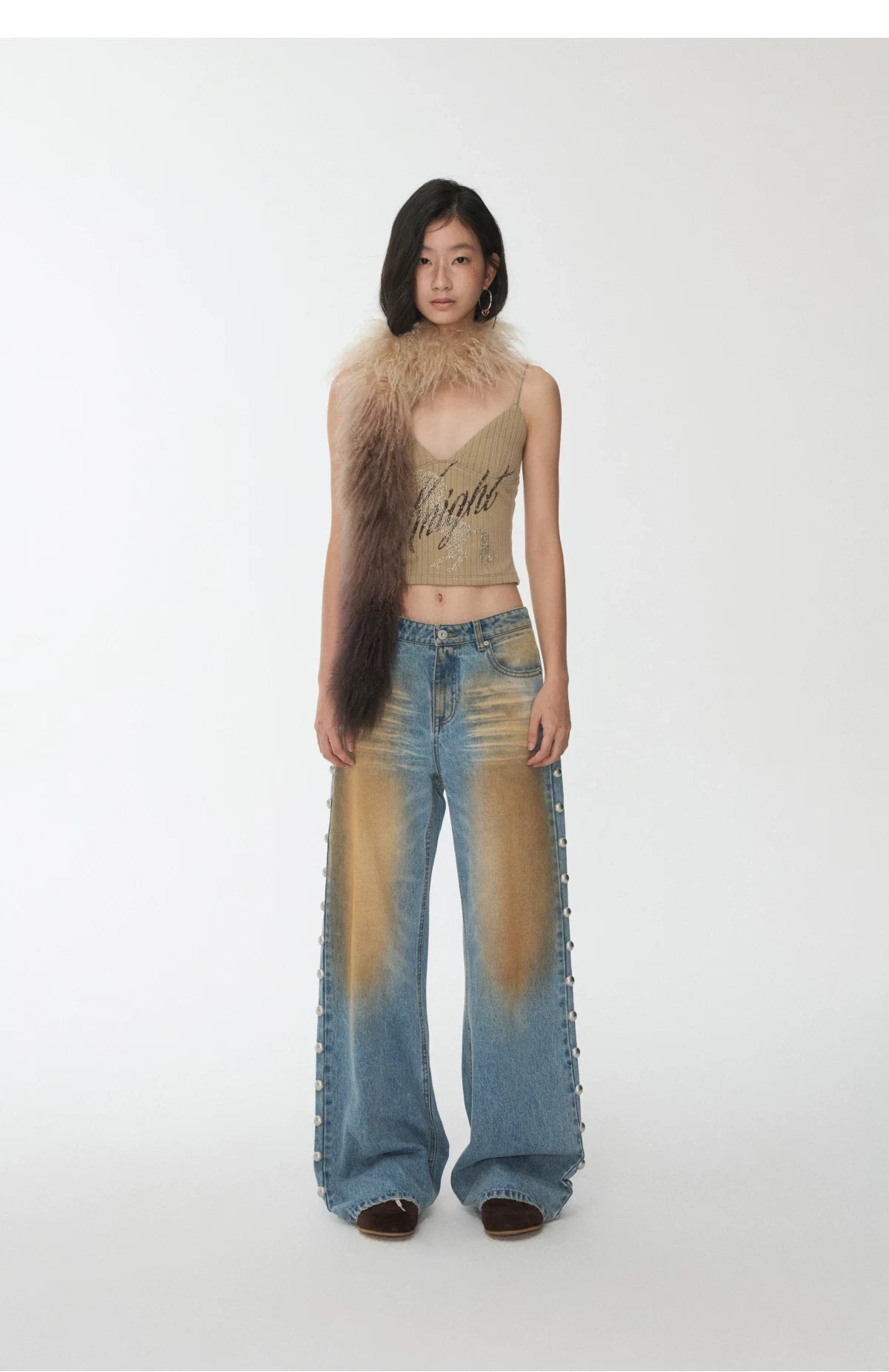 OMBRE TIBETAN LAMB FUR SCARF – 2colors