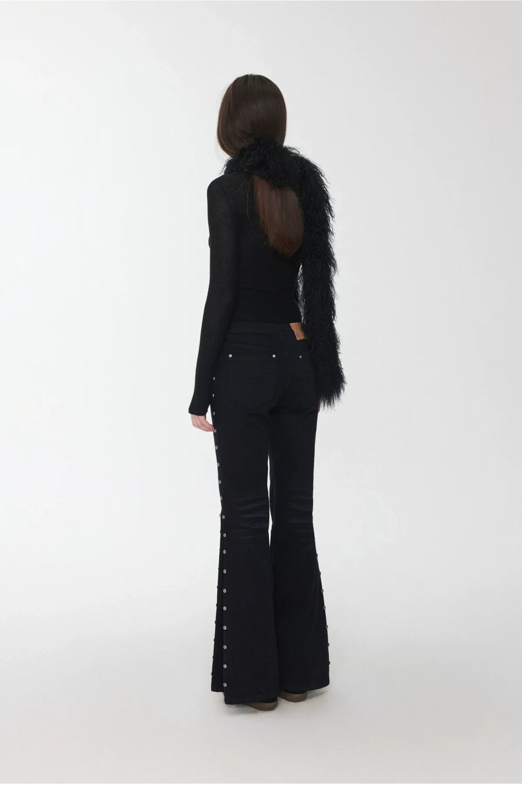 OMBRE TIBETAN LAMB FUR SCARF – 2colors