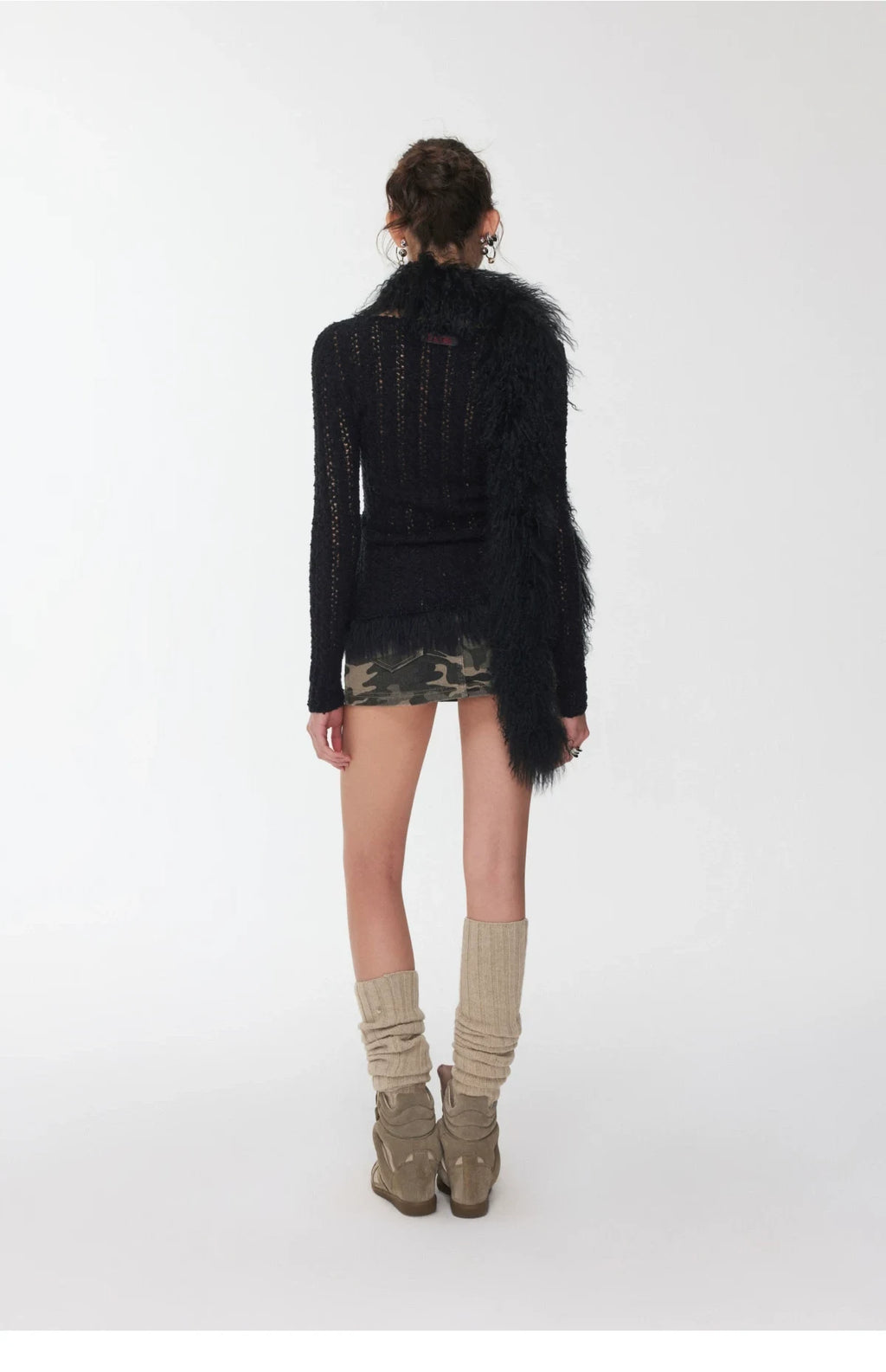 OMBRE TIBETAN LAMB FUR SCARF – 2colors