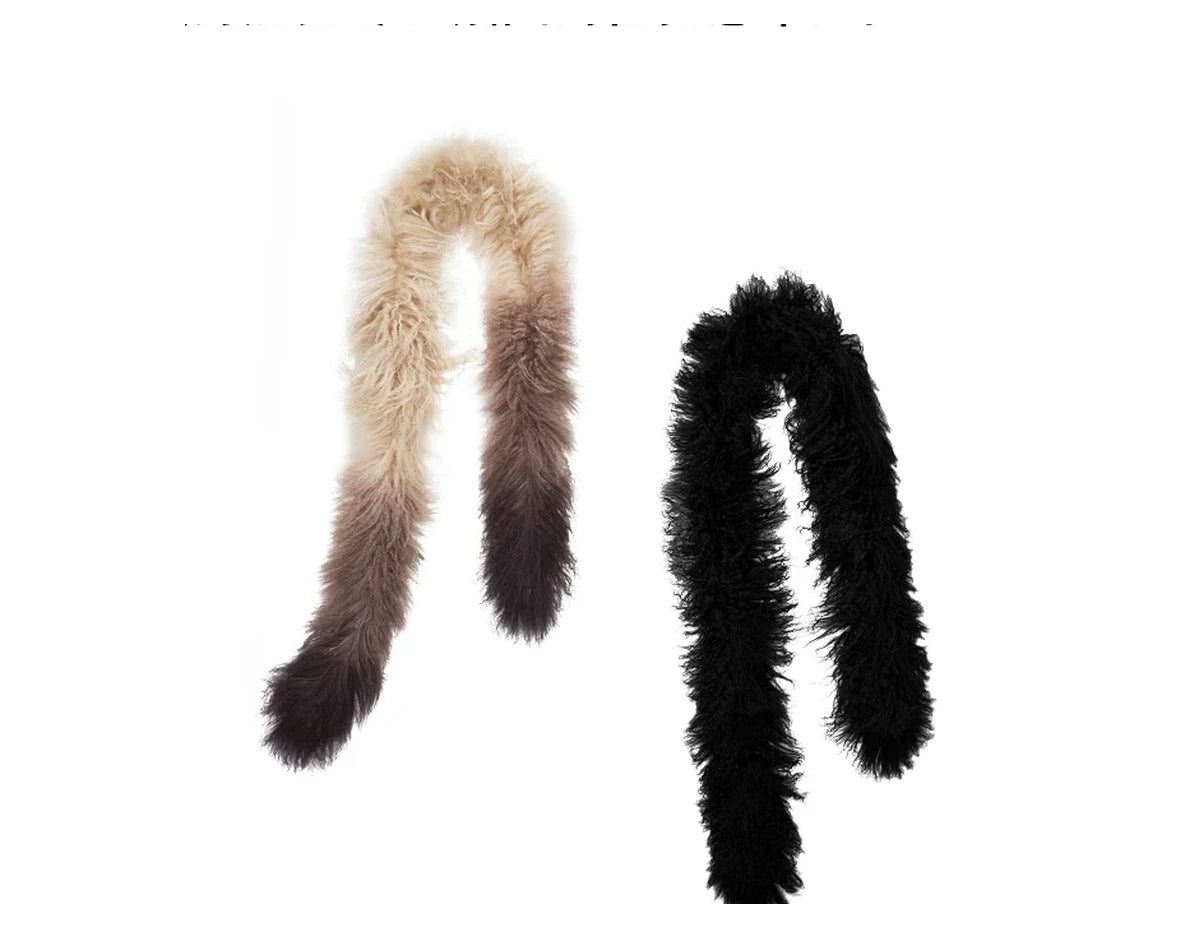 OMBRE TIBETAN LAMB FUR SCARF – 2colors