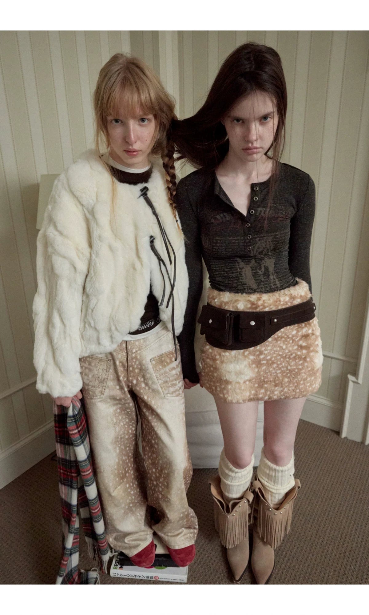 REX RABBIT FUR TOGGLE JACKET