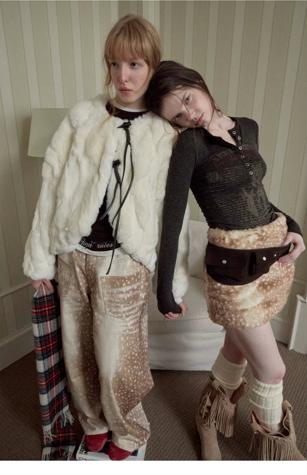 REX RABBIT FUR TOGGLE JACKET