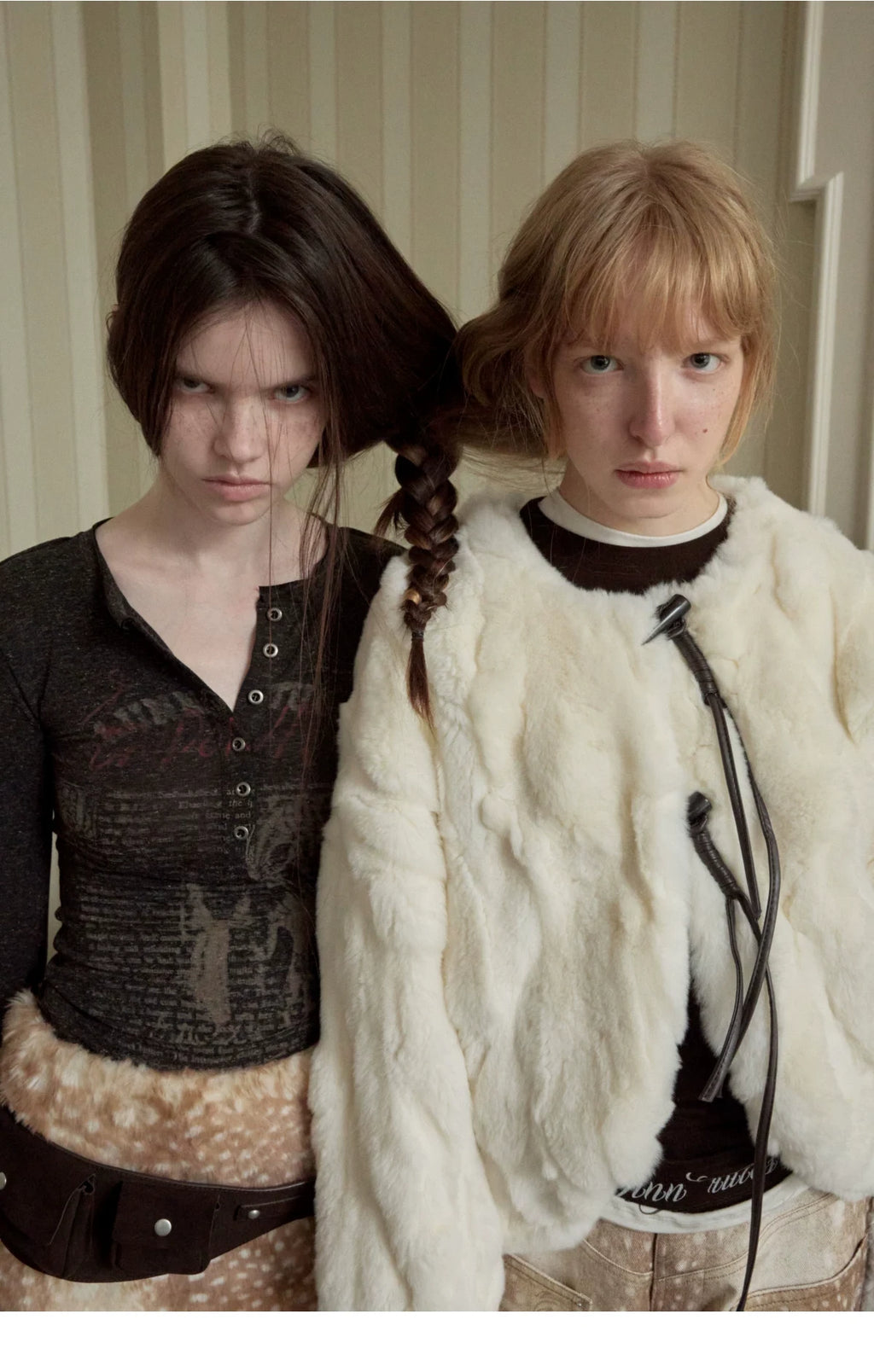 REX RABBIT FUR TOGGLE JACKET