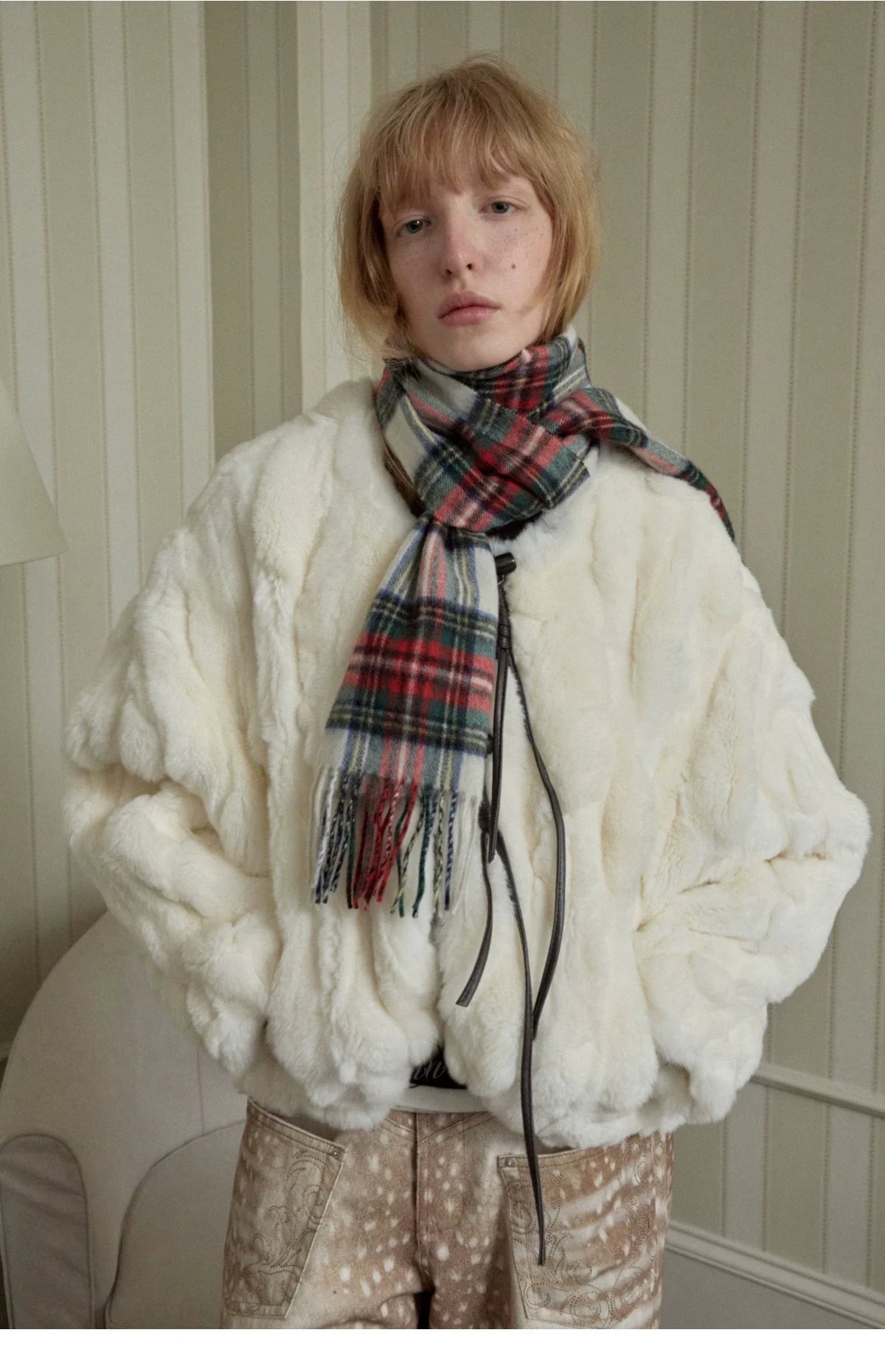 REX RABBIT FUR TOGGLE JACKET