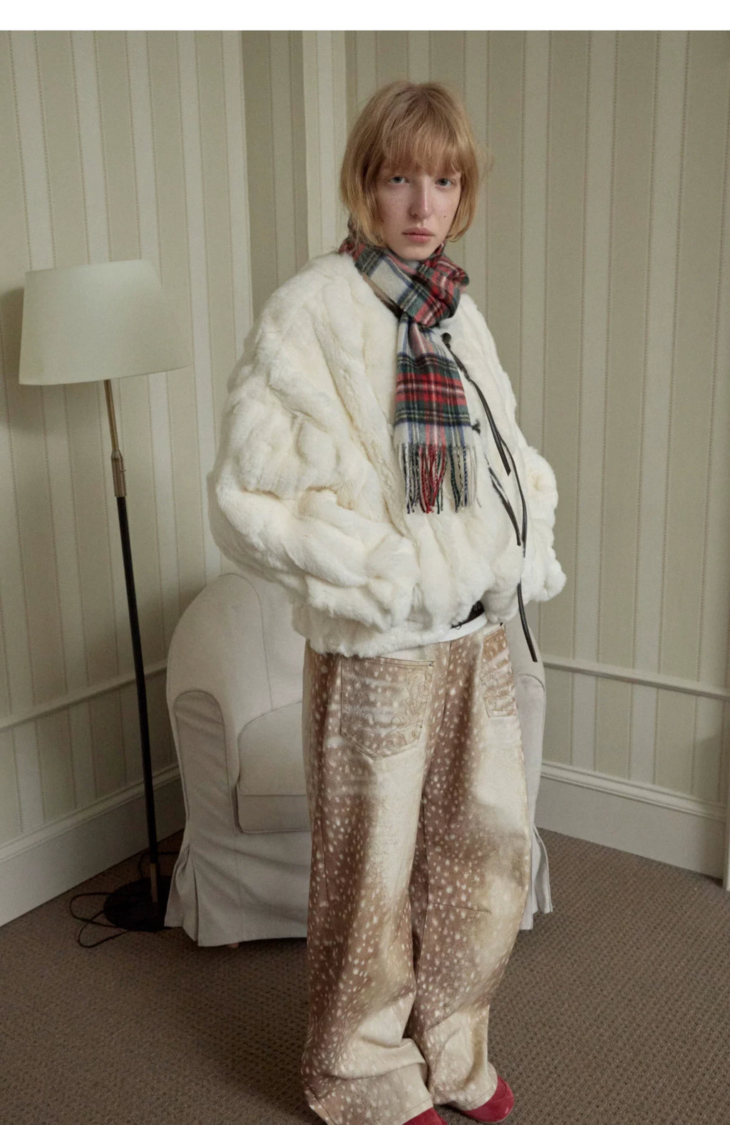 REX RABBIT FUR TOGGLE JACKET