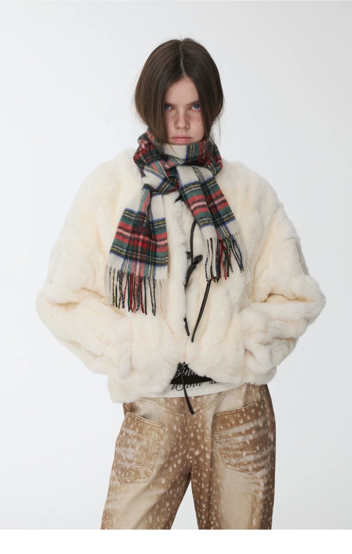 REX RABBIT FUR TOGGLE JACKET
