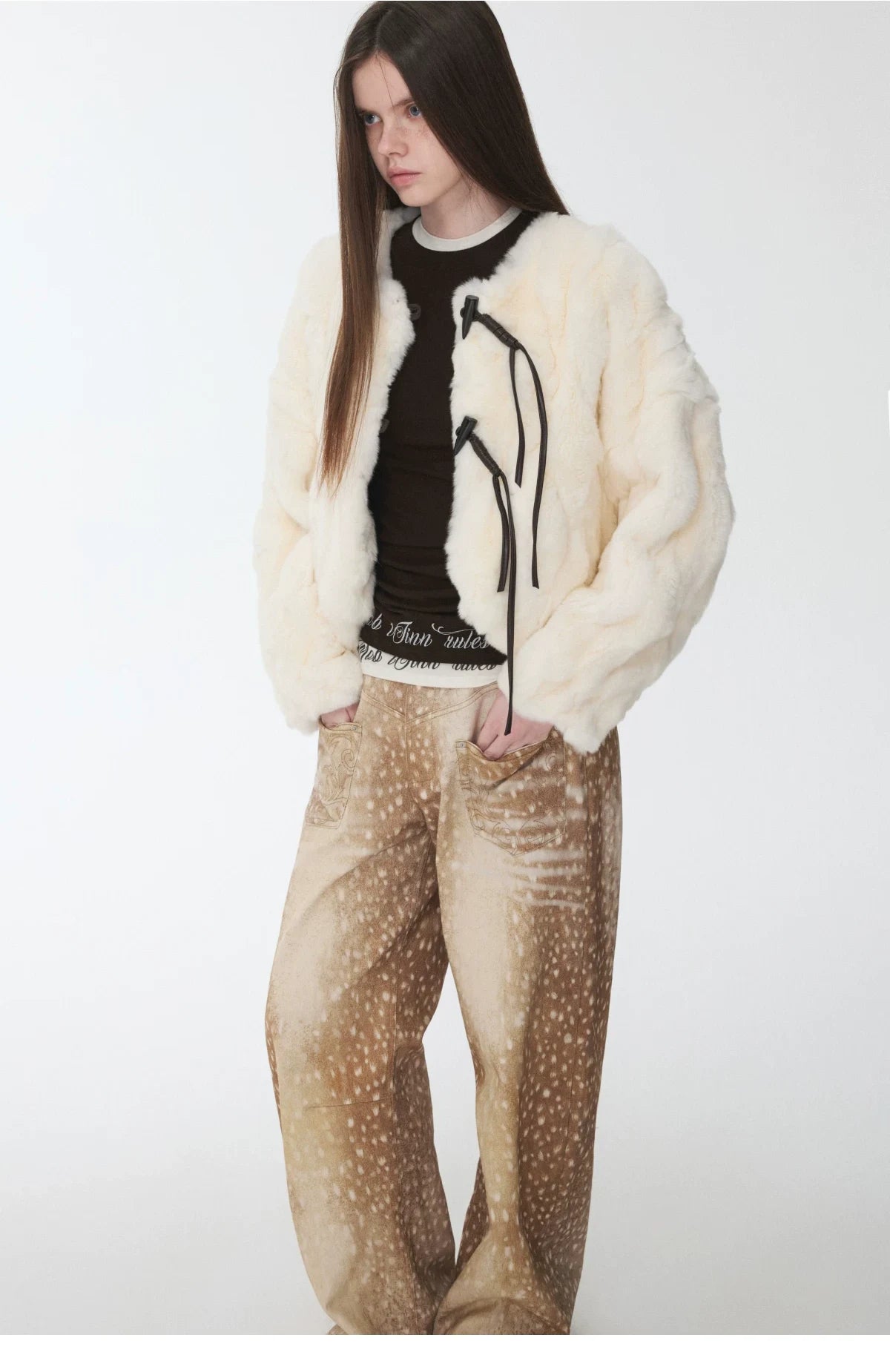 REX RABBIT FUR TOGGLE JACKET