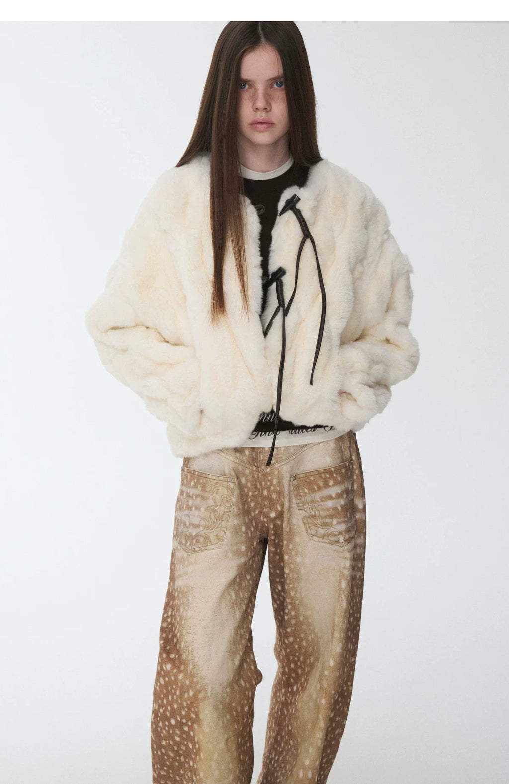 REX RABBIT FUR TOGGLE JACKET