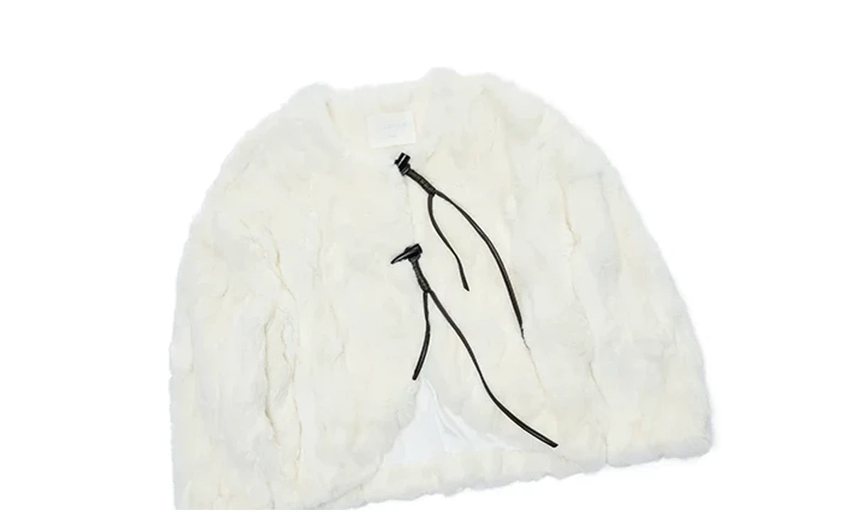 REX RABBIT FUR TOGGLE JACKET