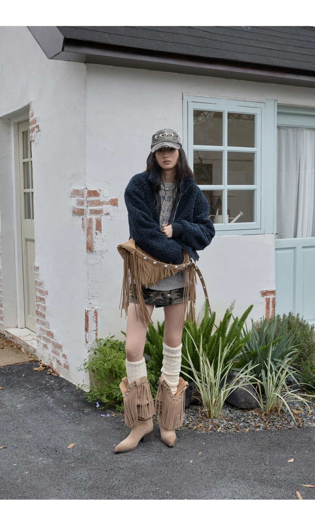 STAND-COLLAR SHERPA SHORT JACKET – 2colors