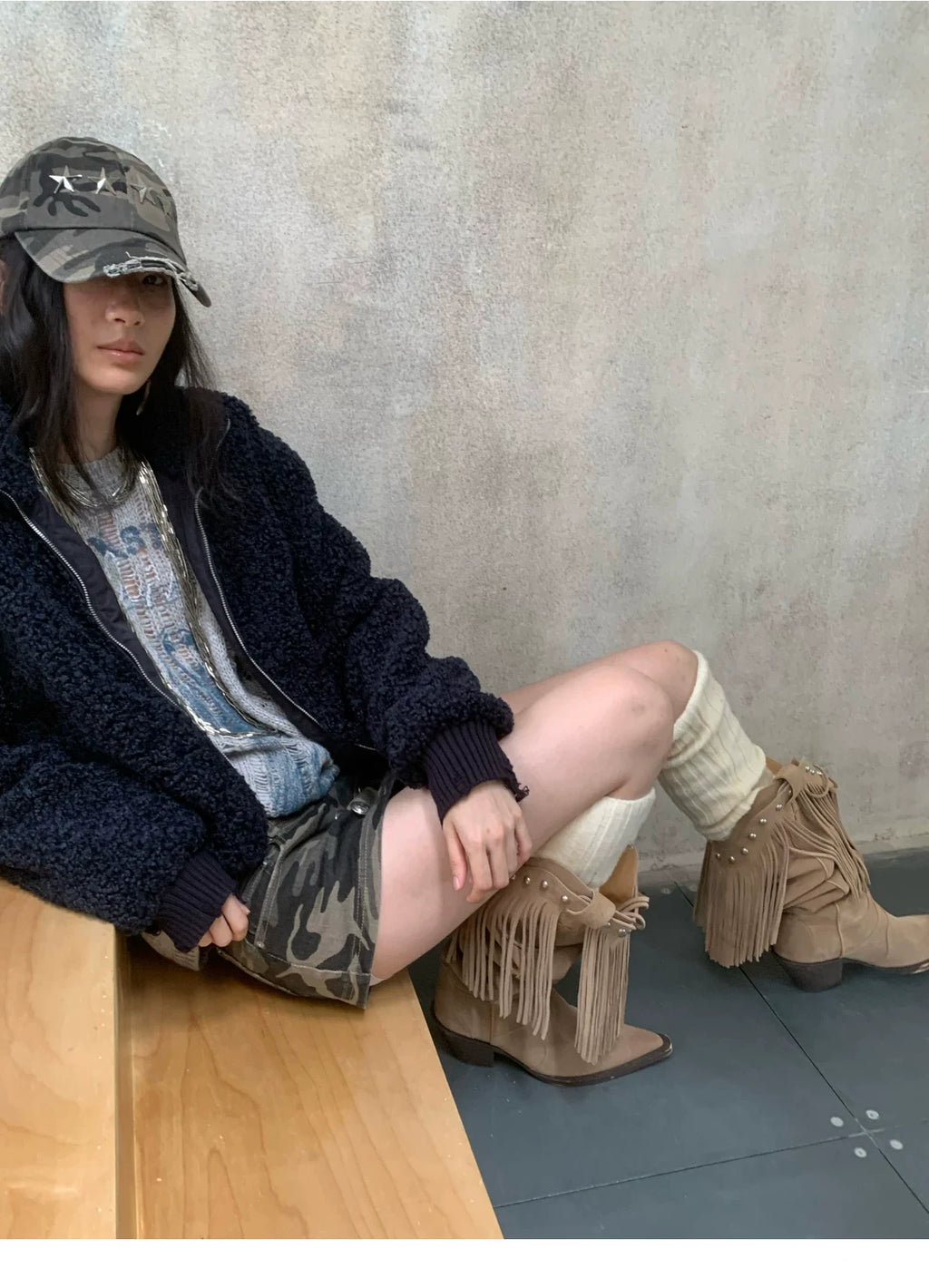 STAND-COLLAR SHERPA SHORT JACKET – 2colors