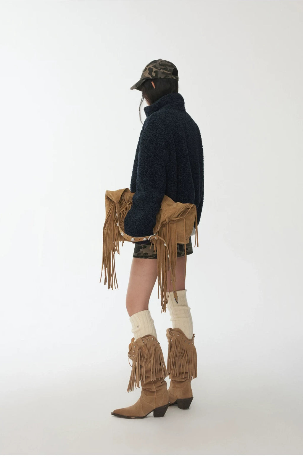 STAND-COLLAR SHERPA SHORT JACKET – 2colors