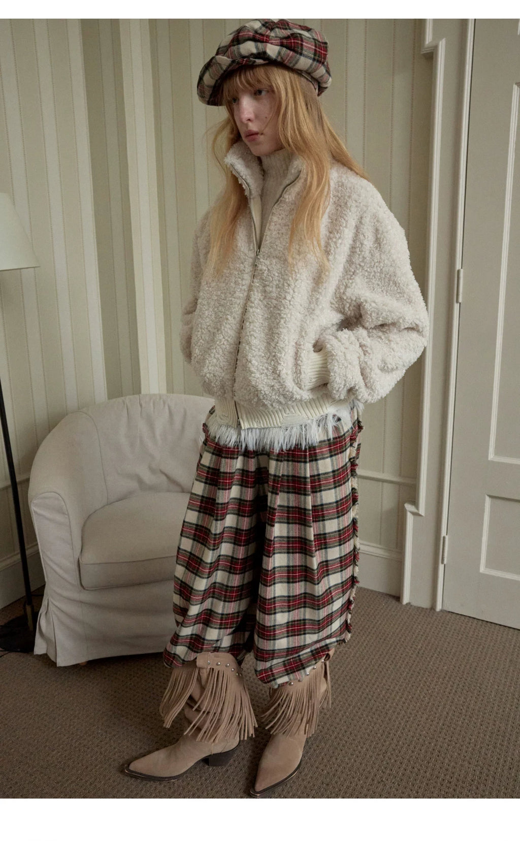 STAND-COLLAR SHERPA SHORT JACKET – 2colors