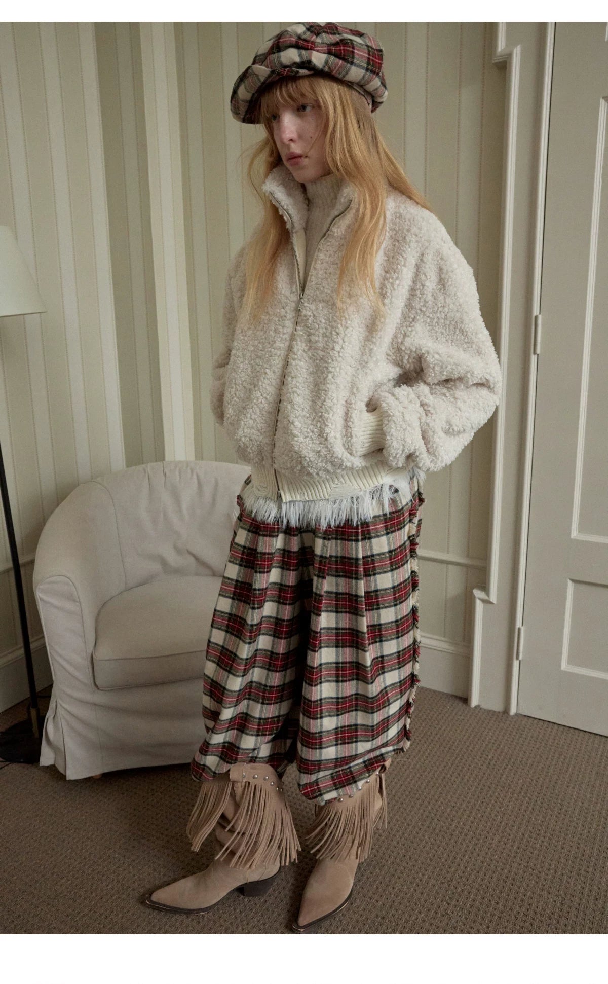 STAND-COLLAR SHERPA SHORT JACKET – 2colors