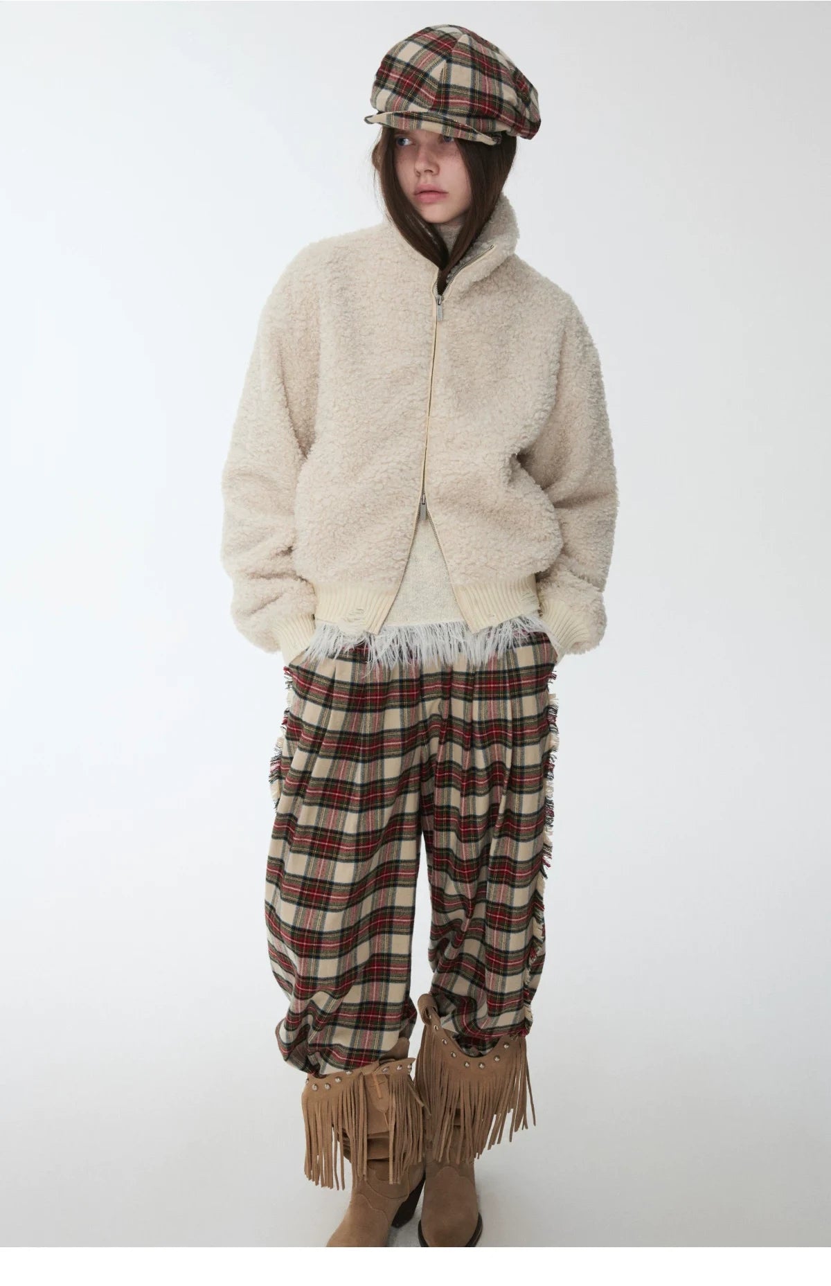 STAND-COLLAR SHERPA SHORT JACKET – 2colors