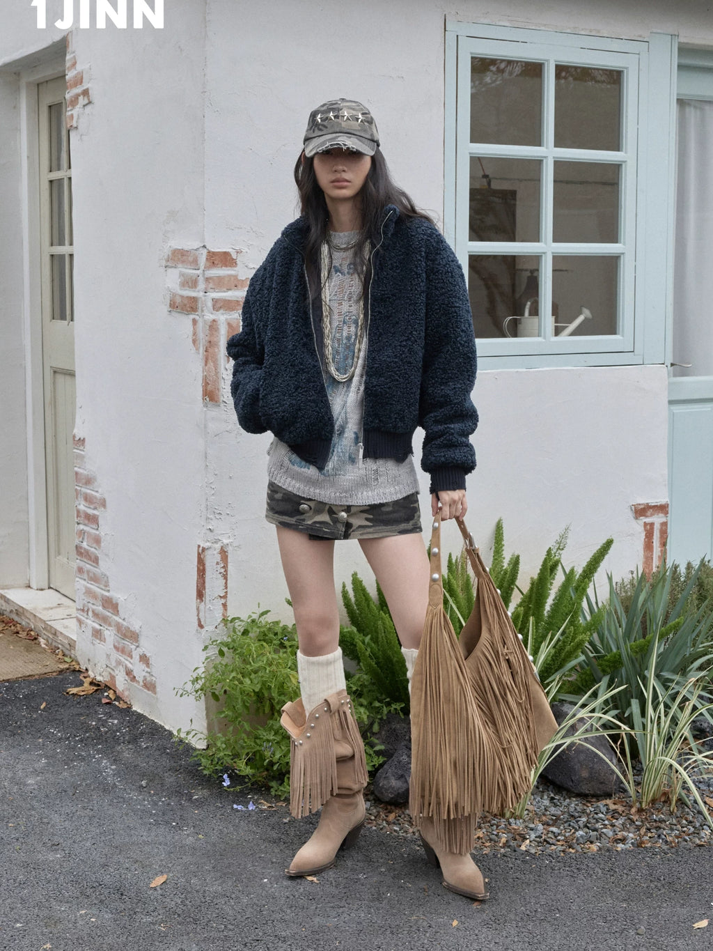 STAND-COLLAR SHERPA SHORT JACKET – 2colors