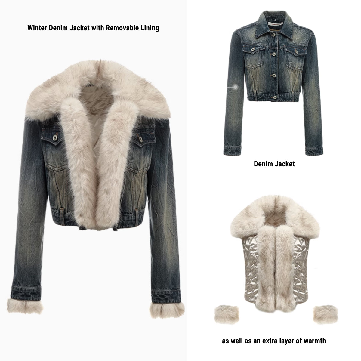 KOBE DENIM JACKET WITH REMOVABLE LINER & JEANS & 2-PIECE SET