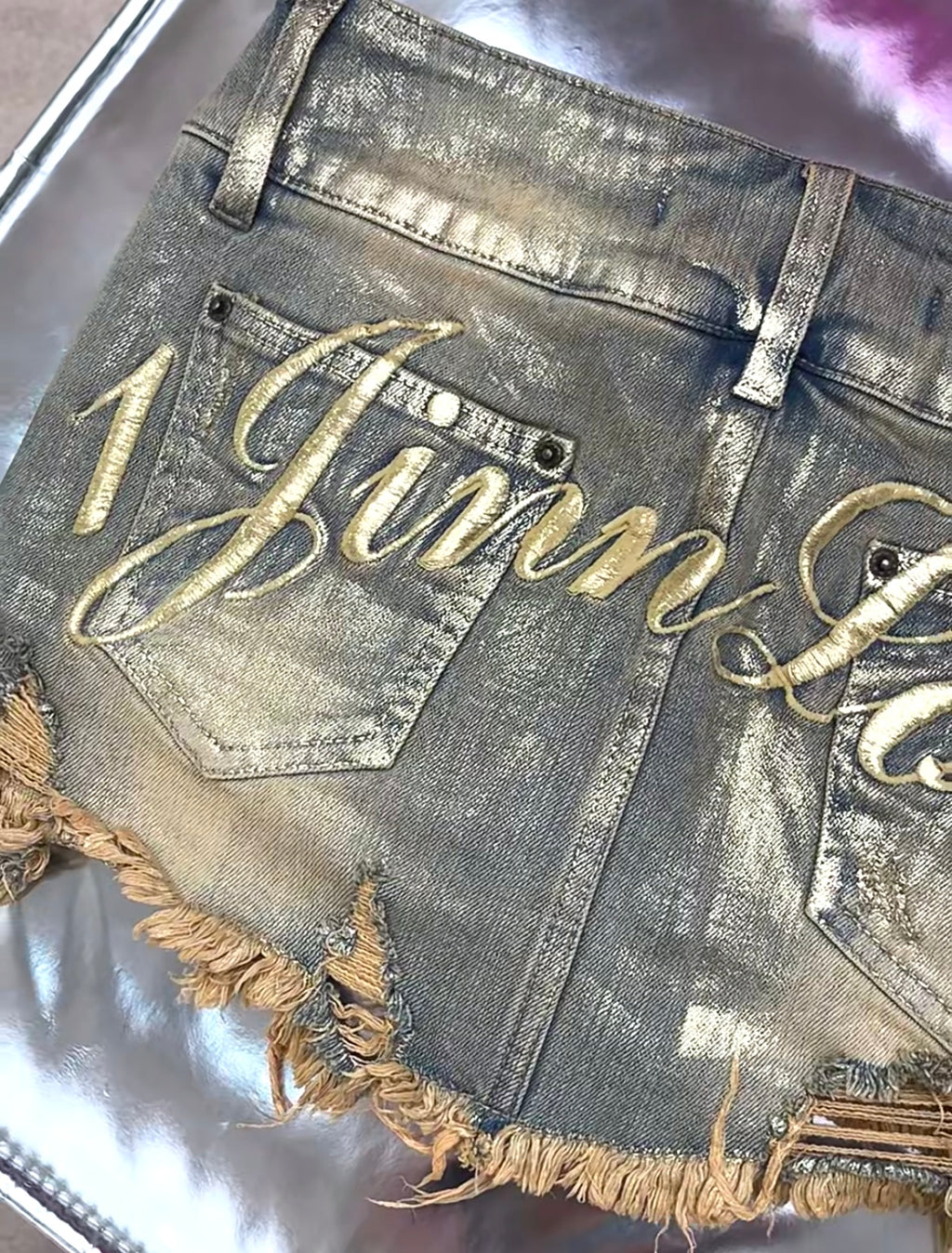 LISA DENIM MINI SKORT