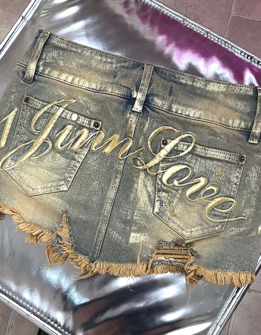 LISA DENIM MINI SKORT