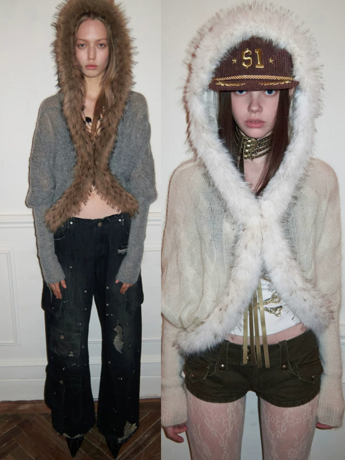 ROXY VINTAGE FUR CARDIGAN – 2colors