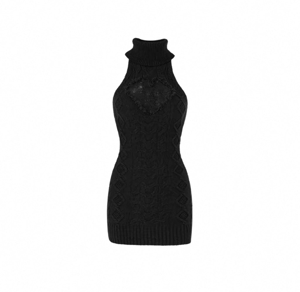 ARIA CABLE KNIT VEST DRESS – 3colors