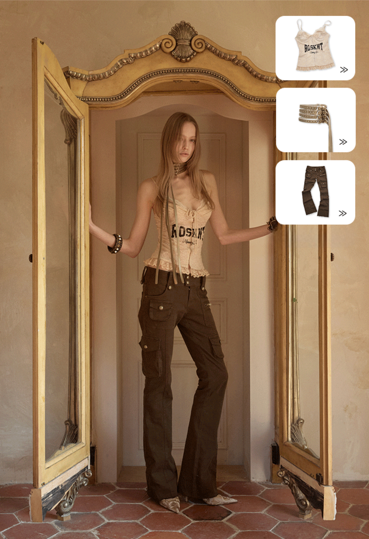 ROSIE LACE-UP LETTER PRINT CORSET CAMISOLE – 3colors