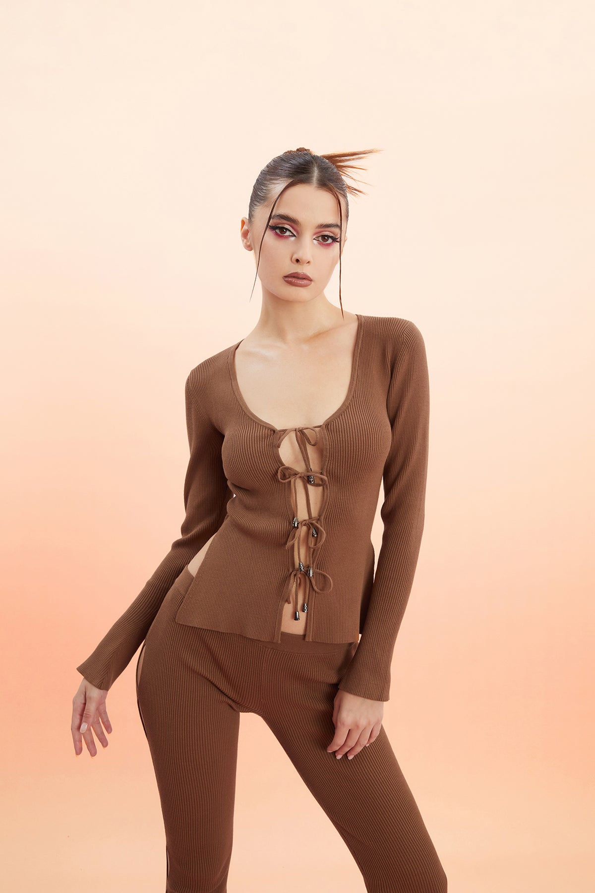 IN STOCK | Inca 2-piece set (top + pant) - ONLY BROWN