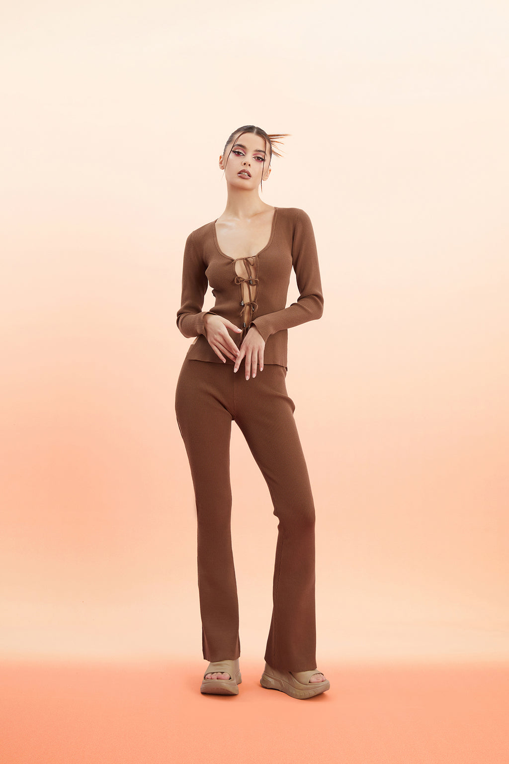 IN STOCK | Inca 2-piece set (top + pant) - ONLY BROWN