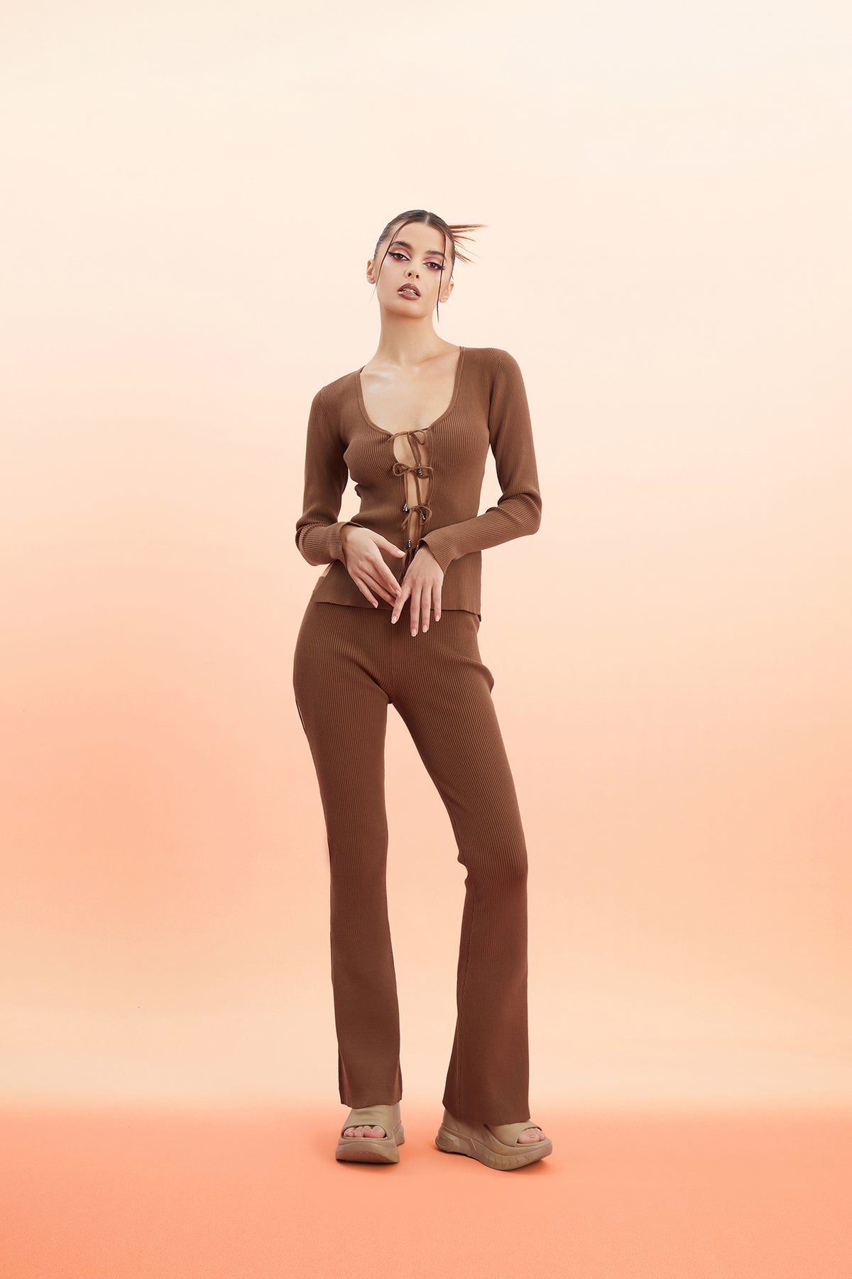 IN STOCK | Inca 2-piece set (top + pant) - ONLY BROWN