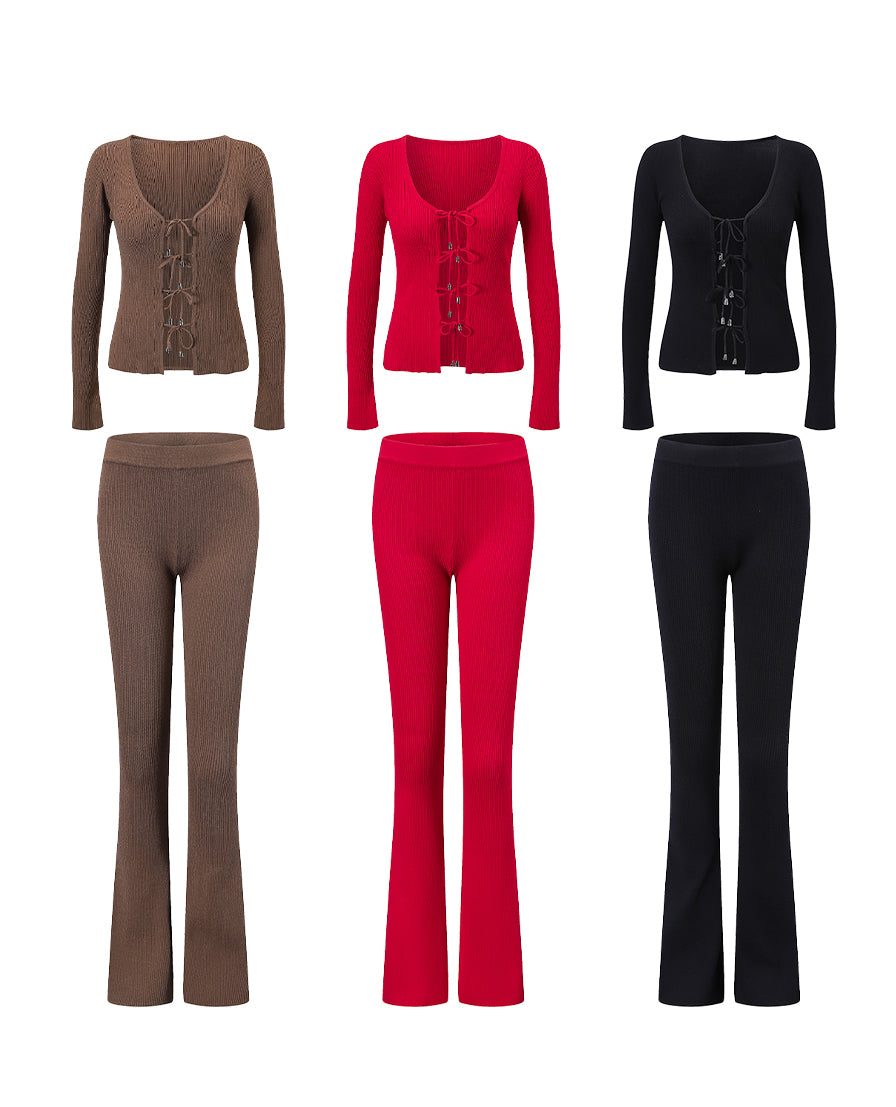 IN STOCK | Inca 2-piece set (top + pant) - ONLY BROWN