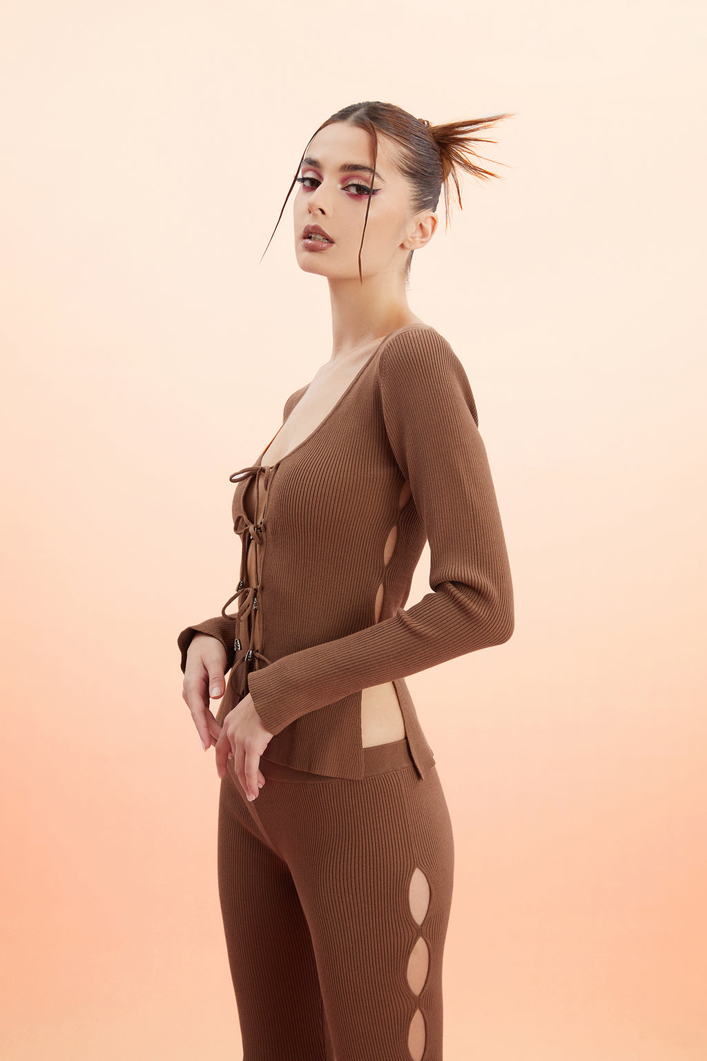 IN STOCK | Inca 2-piece set (top + pant) - ONLY BROWN