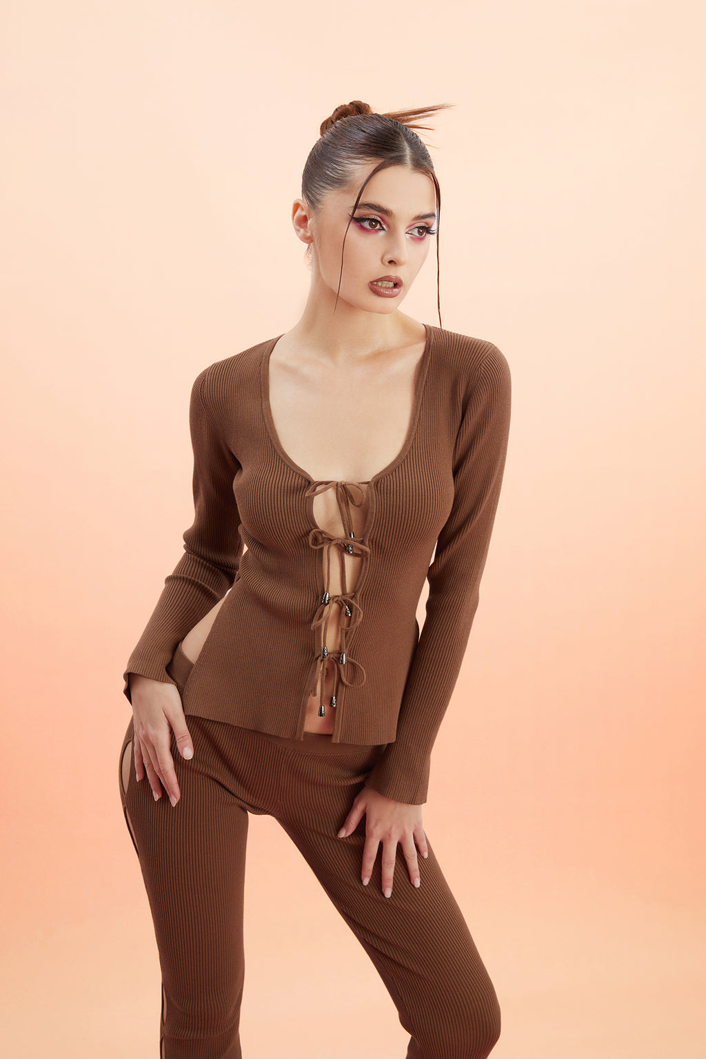 IN STOCK | Inca 2-piece set (top + pant) - ONLY BROWN