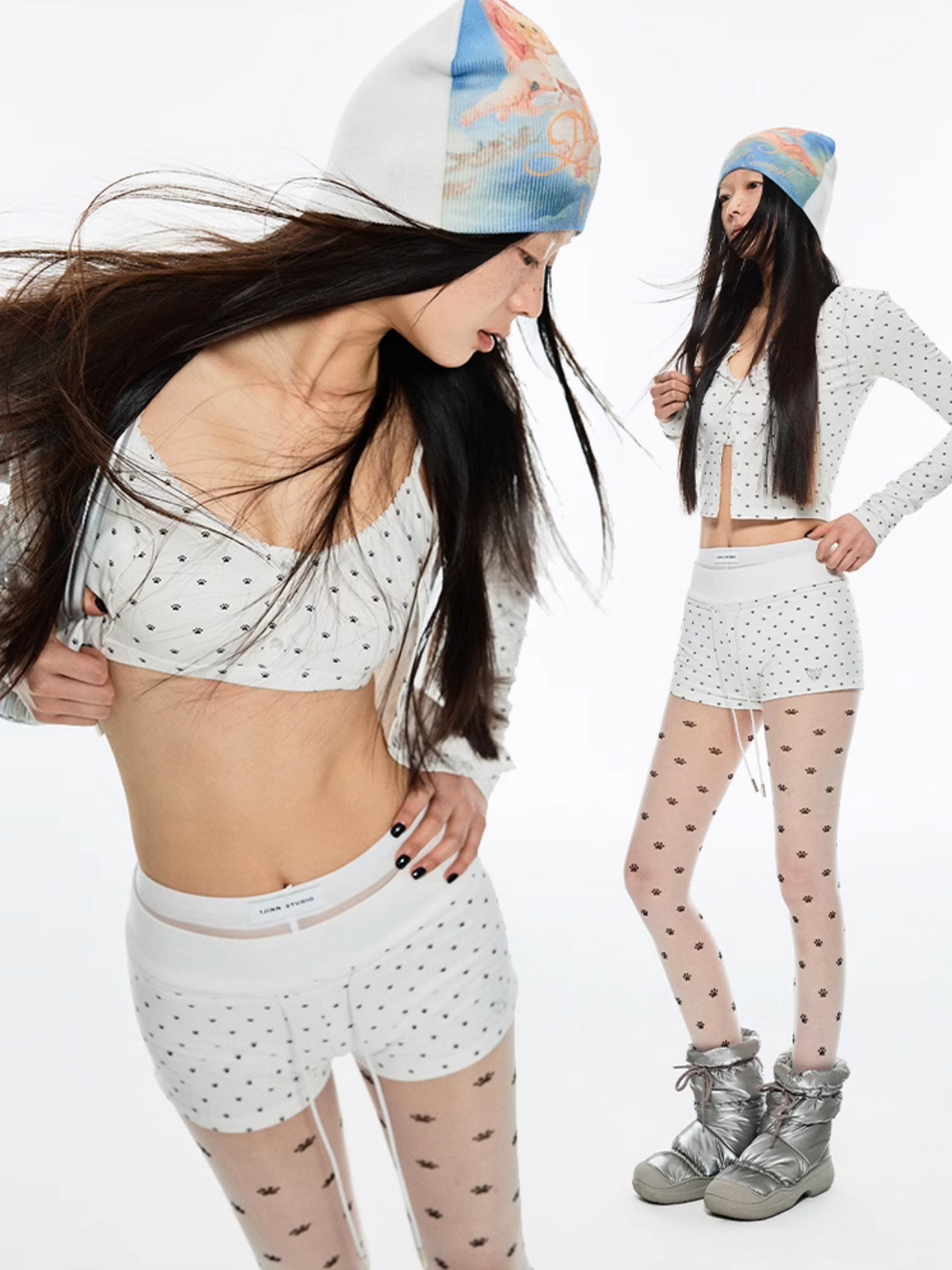 KITTEN 2-PIECE SET – WHITE
