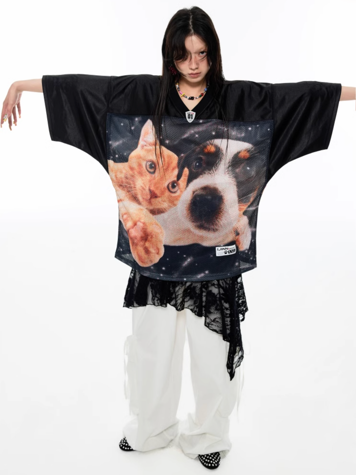 I LOVE DOG AND CAT OVERSIZED T-SHIRT – 2colors