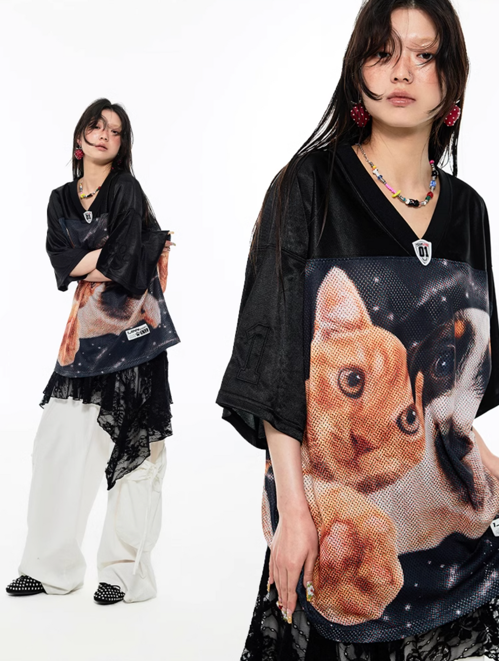 I LOVE DOG AND CAT OVERSIZED T-SHIRT – 2colors